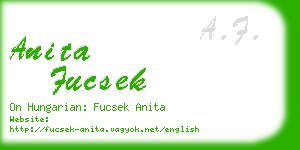 anita fucsek business card